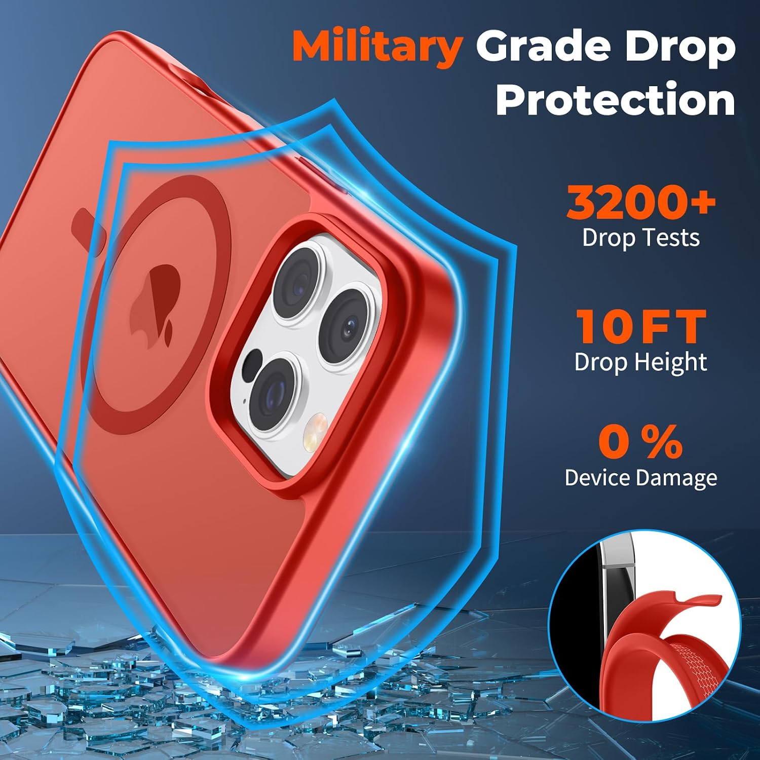 iPhone 16 Pro Case Red ProGrip MagSafe - Image 4