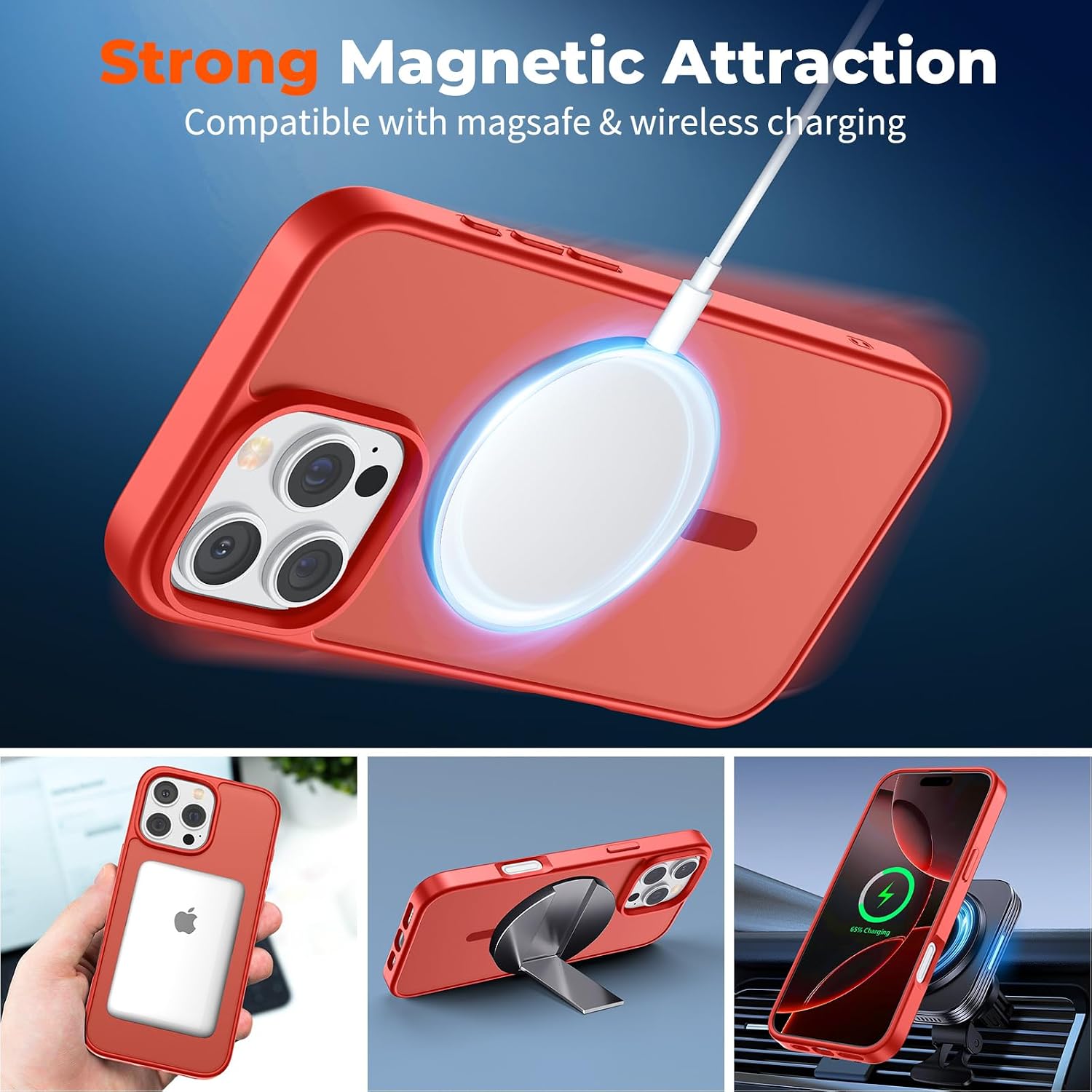 iPhone 16 Pro Case Red ProGrip MagSafe - Image 5